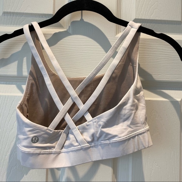 Lululemon x Core Power Yoga Energy Bra White size 4 W2540S - Picture 7 of 7